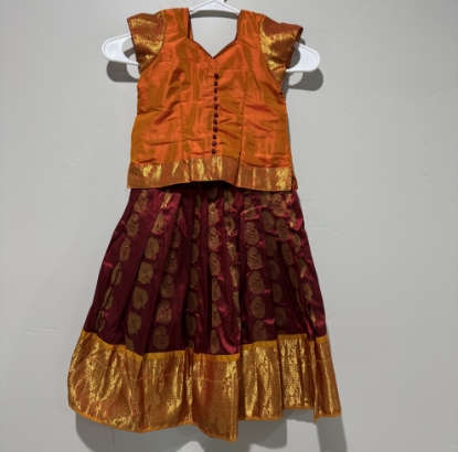 Picture of New Pure kanchi pattu langa 2-3 years