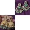 Picture of Victorian Chandbali earrings and Mossanite jhumka 
