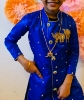 Picture of Blue maggam work kurta pyjama 4-5y