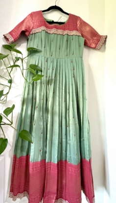 Picture of New tissue paithani long dress