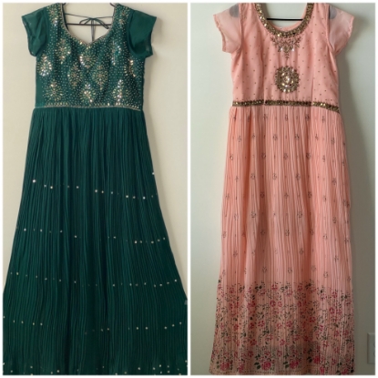 Picture of Crushed long frocks combo