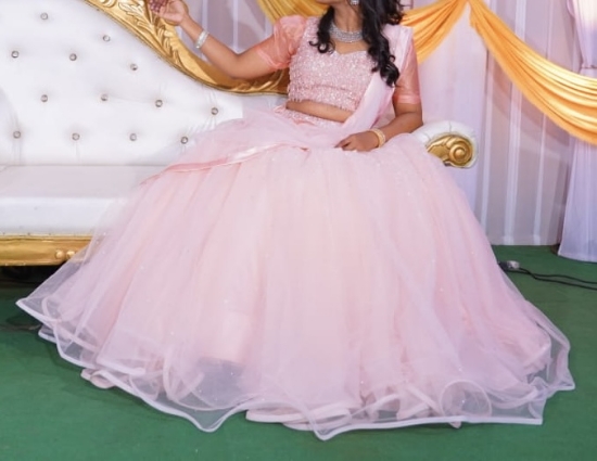 Picture of Light Pink bridal lehanga 