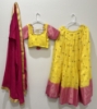 Picture of Yellow pink chanderi lehanga 