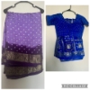 Picture of Blue and lavender Bandini saree combo