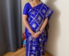 Picture of Blue and lavender Bandini saree combo