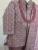 Picture of Pink Sharwani and Krishna Embroidered dhoti set combo 6m-1yr