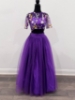 Picture of Purple lehenga with floral croptop 