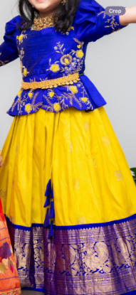 Picture of Premium Gadwal pattu lehenga 4-6yrs 