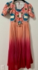 Picture of Cow and lotus design long dress