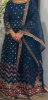 Picture of Full length soft organza long dress and Red long frock combo