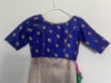 Picture of Semi banaras saree with purple work blouse
