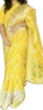 Picture of Yellow saree with multi purpose maggam blouse