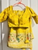 Picture of Yellow saree with multi purpose maggam blouse