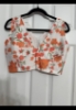Picture of Light Burnt orange crop top lehenga