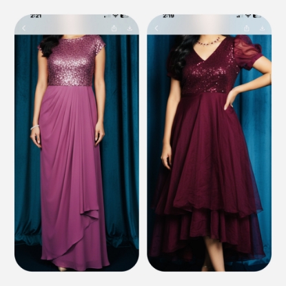 Picture of Combo Indo Western Sequin Long Frocks 