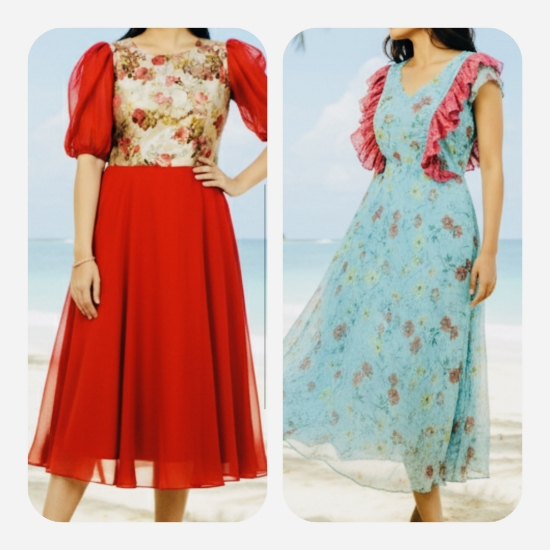 Picture of Pure Georgette Customised  Dresses