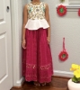 Picture of chikankari lehanga with Maggam work blouse 4-5 years