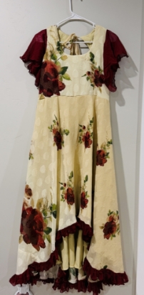 Picture of High low floral chiffon dress