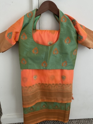 Picture of Premium Benaras light  weight saree with embroidery blouse