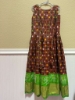 Picture of Pure Ikkat frock Brown and green colour 4-6years