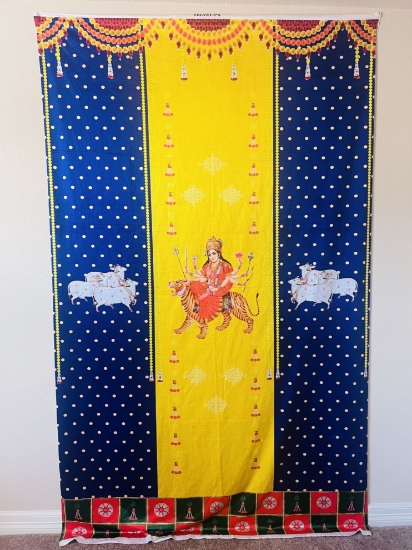 Picture of 8x5 ft Pure Velvet Durga Backdrop 