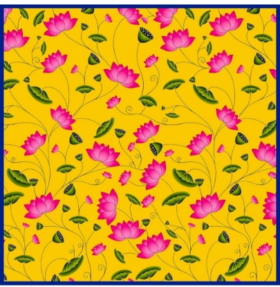 Picture of 8x8 ft Pure Satin Pichwai Backdrop 