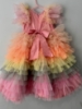 Picture of Rainbow Pastel colors long frock 1-2y