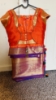 Picture of Orange and purple combination big border pattu saree