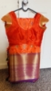 Picture of Orange and purple combination big border pattu saree