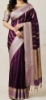 Picture of Pure Raw Mango Banarasi saree with patterned blouse
