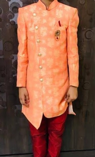 Picture of Orange Boys Kurta Set 6-7y