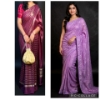 Picture of Silk and Sequin Saree combo