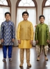 Picture of Set of 3 -Kurtha and Dhothi set-For 8-10year boys