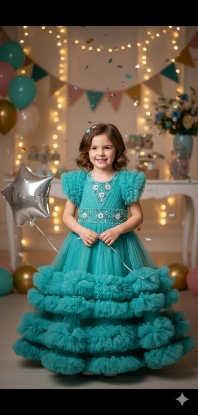 Picture of Floor length dress 4-5y