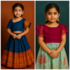 Picture of Narayanpet and georgette lehenga combo 4-6y