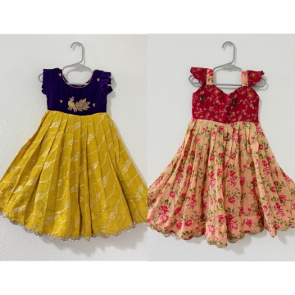 Picture of Kids Designer Work Frocks 1-2y