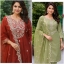 Picture of Beautiful brown 3pc kurtiset and green 3pc kurti set