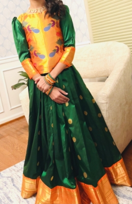 Picture of Pure Paithani pattu langa 8-9y