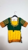 Picture of PL733 Bottle green and yellow copper zari saree