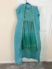 Picture of New Teal Blue Georgette Lehenga with Cape(XL–XXL)