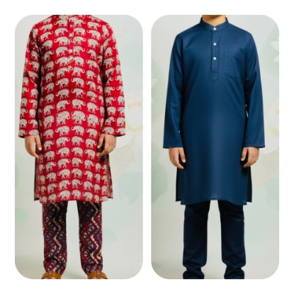 Picture of Combo : Kalamkari & FabIndia : 2 pc kurtha 6-8y sets 