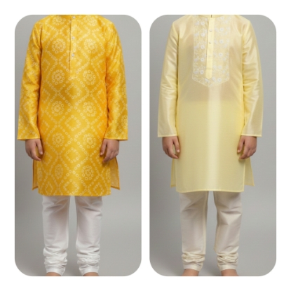Picture of Combo : Yellow kurtha sets 9-10y