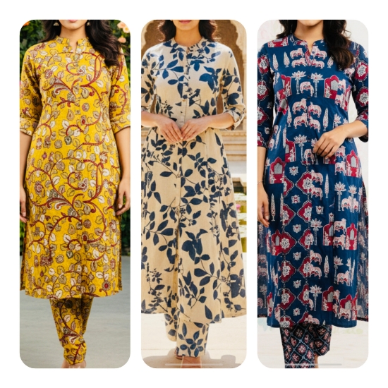 Picture of Set of 3 Jaipuri Cotton Co Ord Sets 