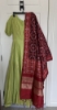 Picture of never worn Parrot Green Anarkali with red patola dupatta