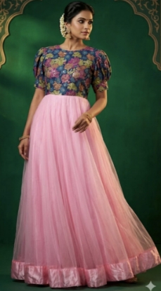 Picture of full length party wear anarkali 