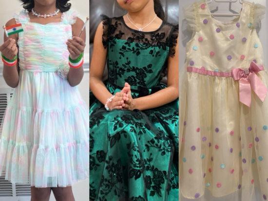 Picture of Kids Party Wear Dresses Combo 4-5y