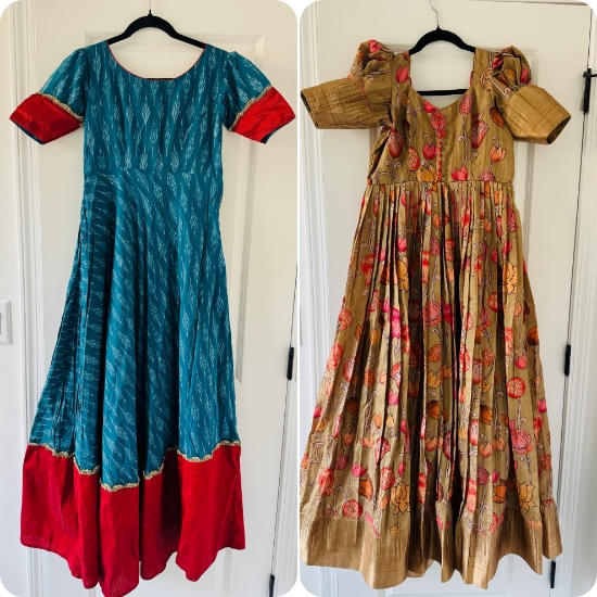Picture of Pochampally and kalamkari Long Dresses