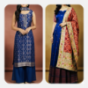 Picture of Combo:Royal blue  Pure Pattu suit sets 