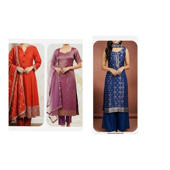 Picture of Combo : 3 Designer suit sets 