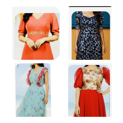 Picture of Combo : 4 Western Midi Dresses 